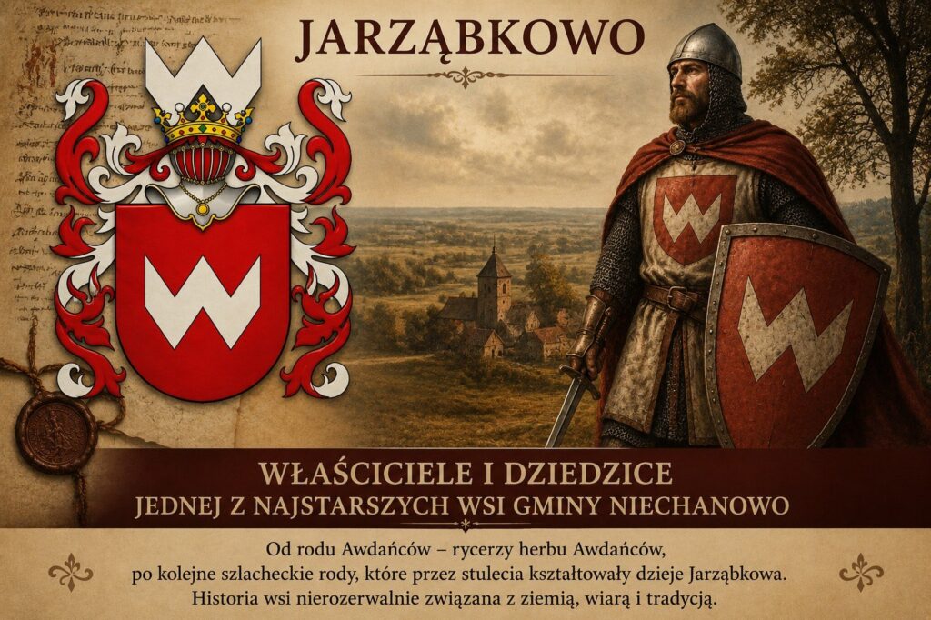 Jarząbkowo-herb i rycerz.