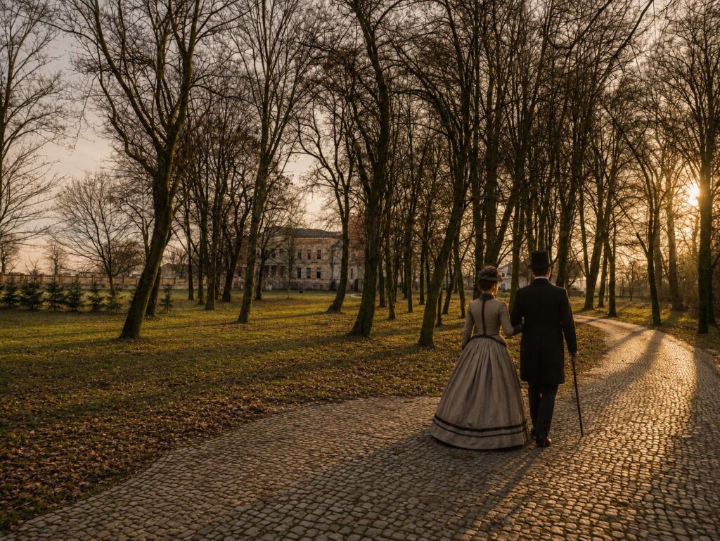 Pałac i park w Mierzewie.
