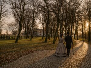 Pałac i park w Mierzewie.